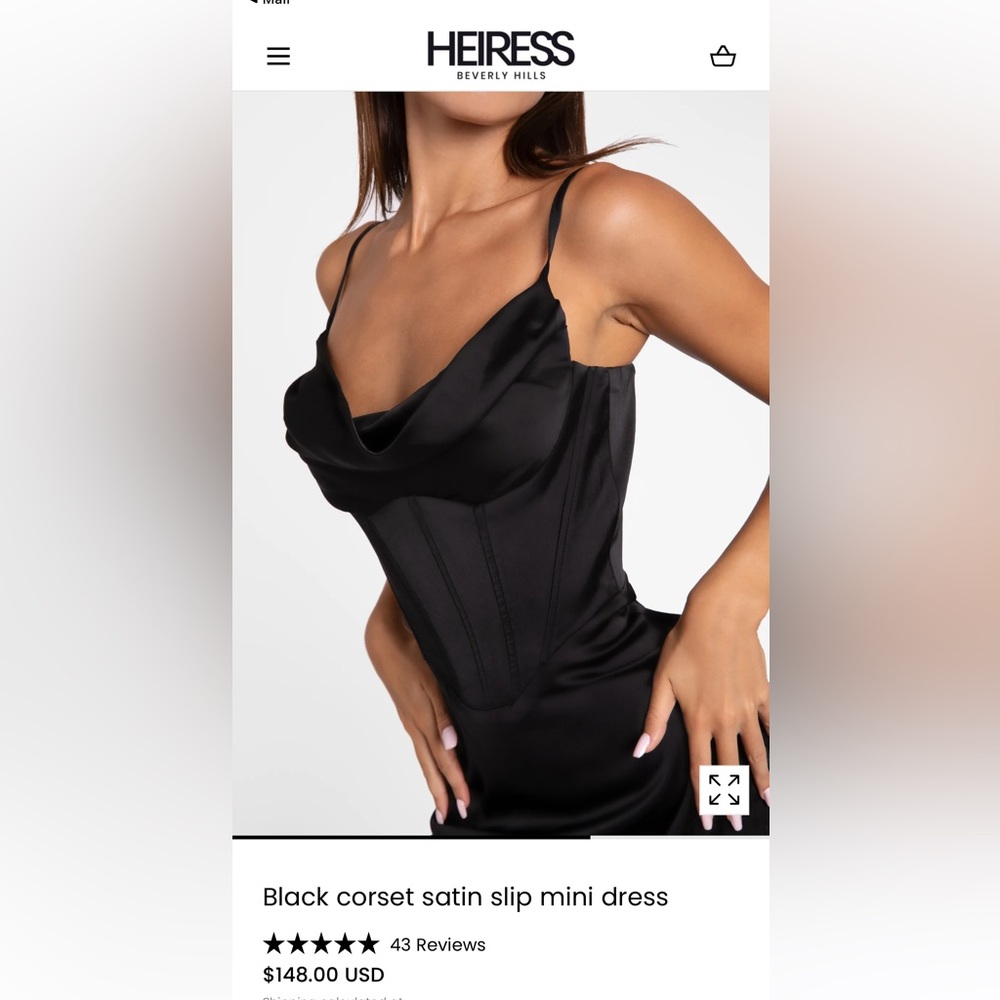 NWT Heiress Beverley hills corset slip dress. XS